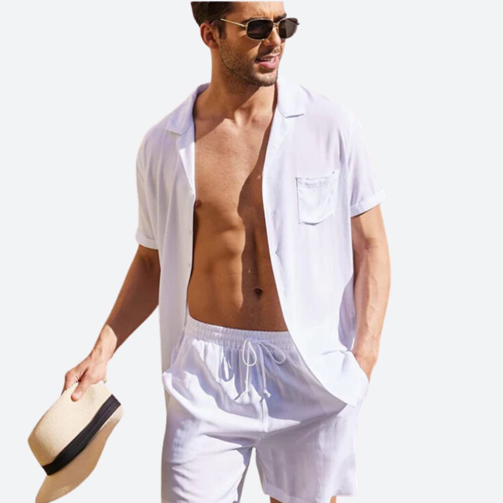 Variant image for Herren Set Grau Größe M Baumwolle – Lässiges Sommer Outfit für Männer-21