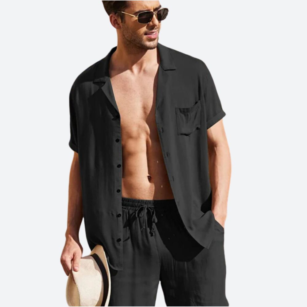 Variant image for Herren Set Grau Größe M Baumwolle – Lässiges Sommer Outfit für Männer-16