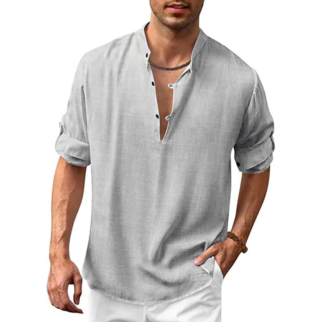 Herren Sommerhemd Weiß Größe M Atmungsaktiv Baumwolle-6