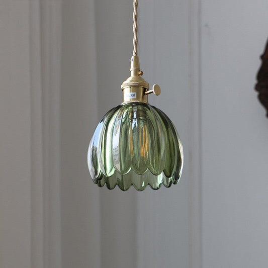 Aeruna | Japanische Glas-Pendelleuchte im Vintage-Stil 0