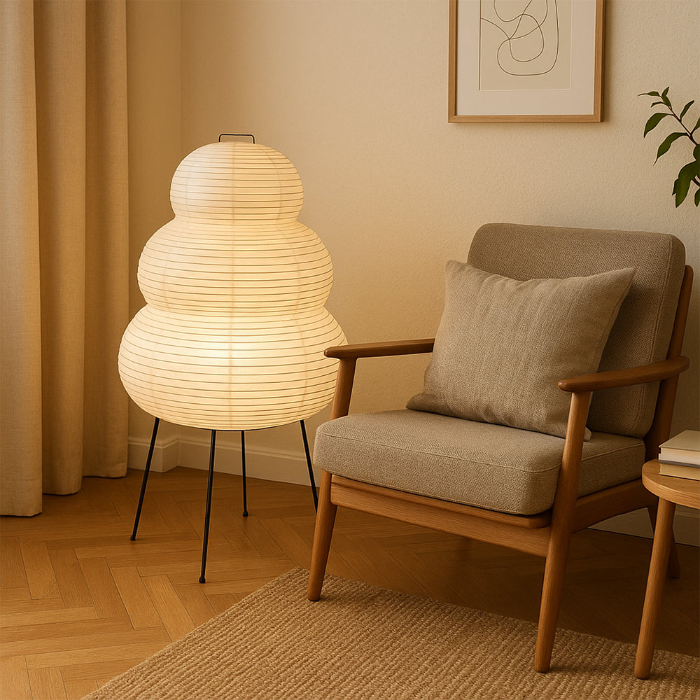 Alvora | Tischlampe aus Reispapier im modernen Stil 1