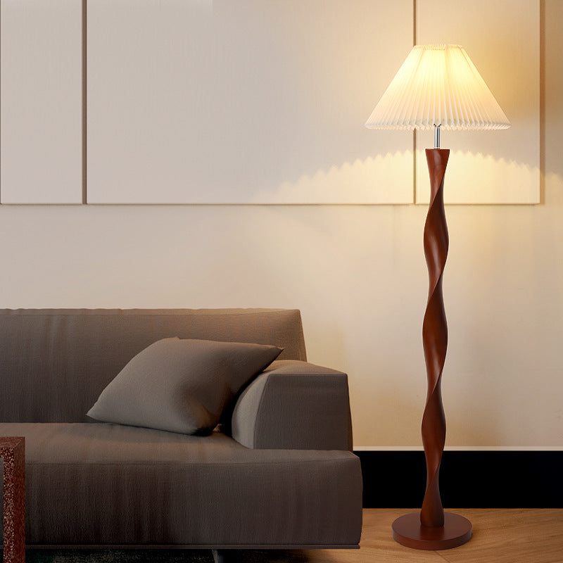 AmberHue | Dekorative Stehlampe aus japanischem Walnussholz 1