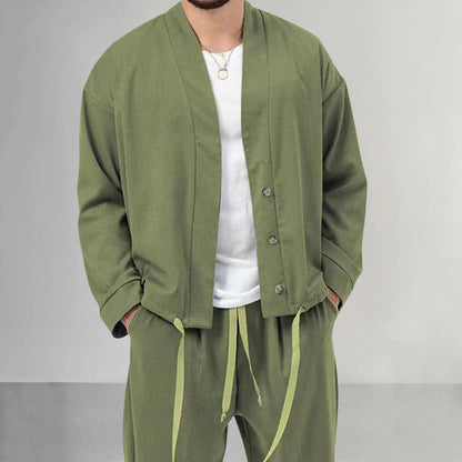 Herren Weste und Hose Grün Größe M Mischgewebe-2