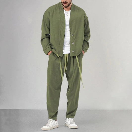 Herren Weste und Hose Grün Größe M Mischgewebe-1