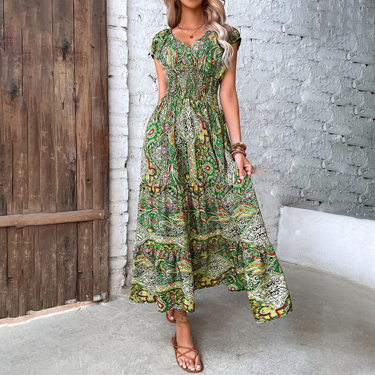 Elvira - Modisches Damenkleid Boho-Sommerkleid In Lebhaften Farben-1
