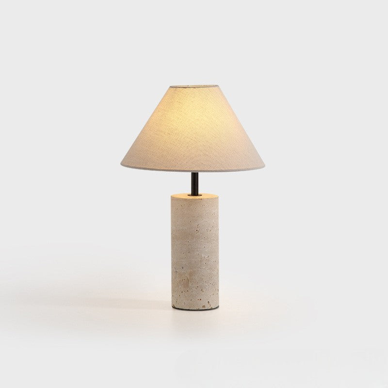 Artisanel | Lorie Marmor + Leinen Tischlampe für minimalistisches Interieur 5
