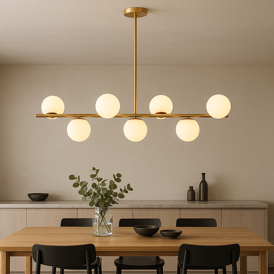 Arvion | Eleganter goldener Kronleuchter-Küchentisch 0