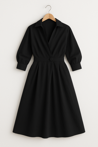 Variant image for Damen Maxikleid Schwarz Größe M Polyester Festlich für Hochzeitsgast-6