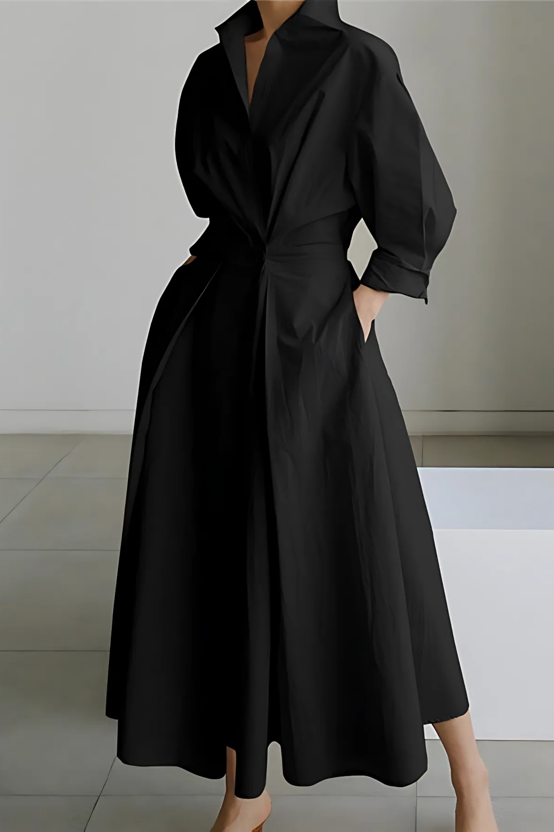 Damen Maxikleid Schwarz Größe M Polyester Festlich für Hochzeitsgast-5