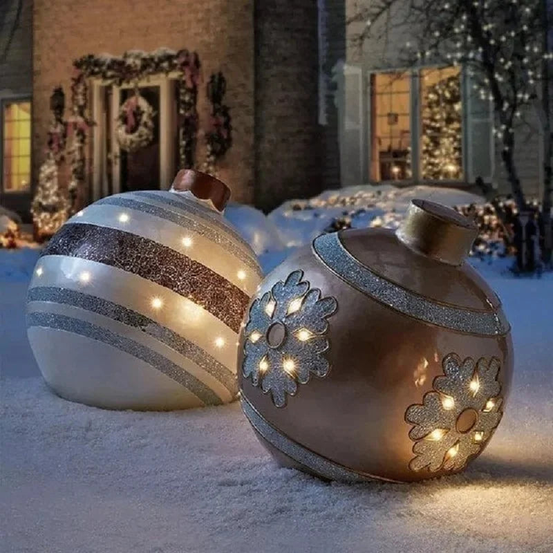 Aufblasbare Weihnachtskugel Garten Dekoration PVC 60 cm 1