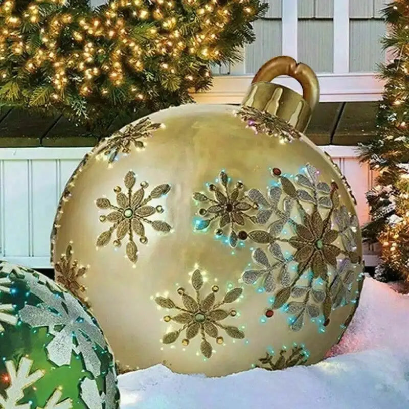 Aufblasbare Weihnachtskugel Garten Dekoration PVC 60 cm 11
