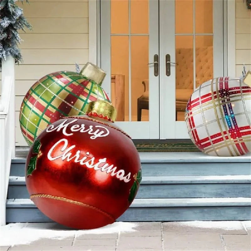 Aufblasbare Weihnachtskugel Garten Dekoration PVC 60 cm 2