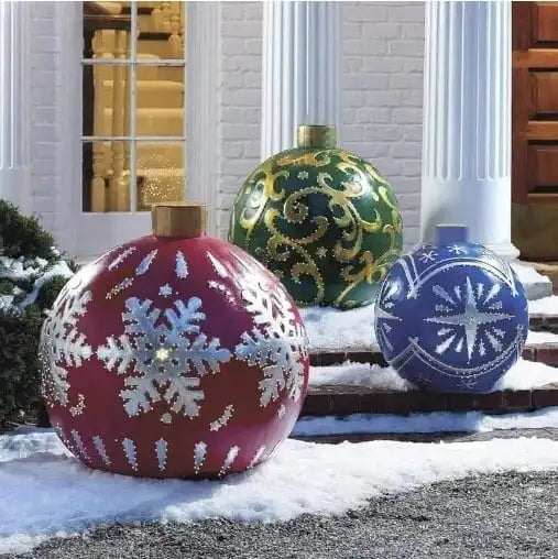 Aufblasbare Weihnachtskugel Garten Dekoration PVC 60 cm 5