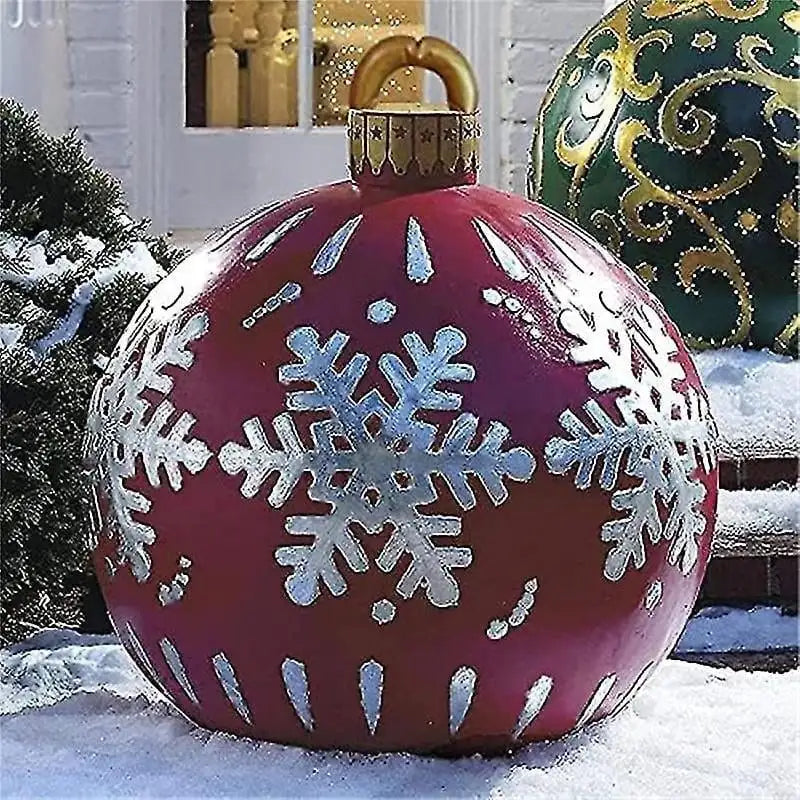 Aufblasbare Weihnachtskugel Garten Dekoration PVC 60 cm 6