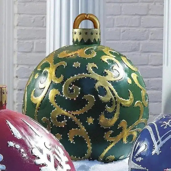 Aufblasbare Weihnachtskugel Garten Dekoration PVC 60 cm 7