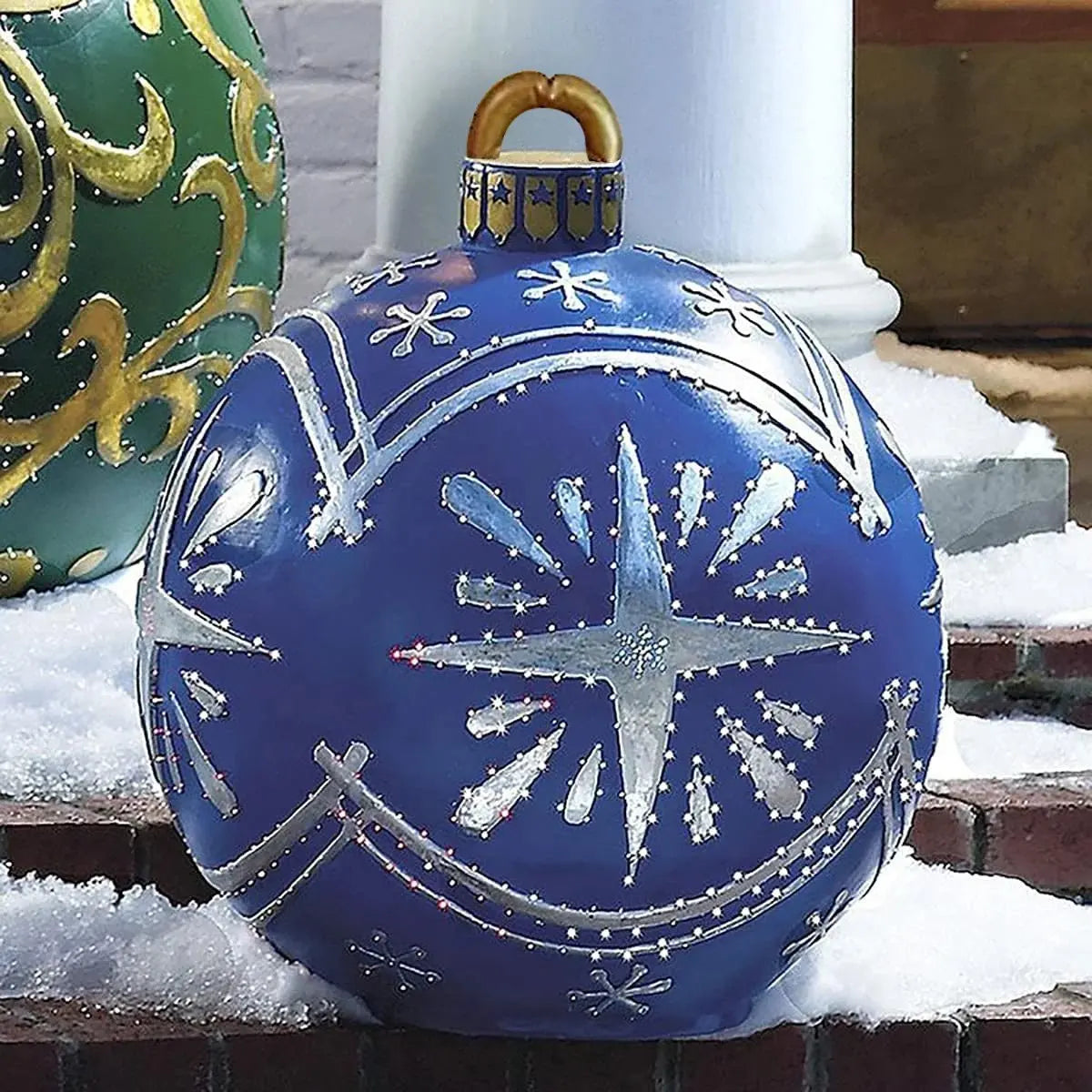 Aufblasbare Weihnachtskugel Garten Dekoration PVC 60 cm 8