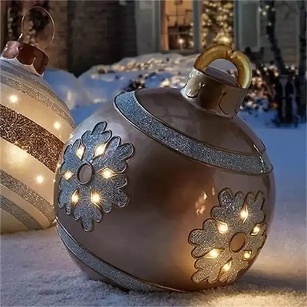 Aufblasbare Weihnachtskugel Garten Dekoration PVC 60 cm 9