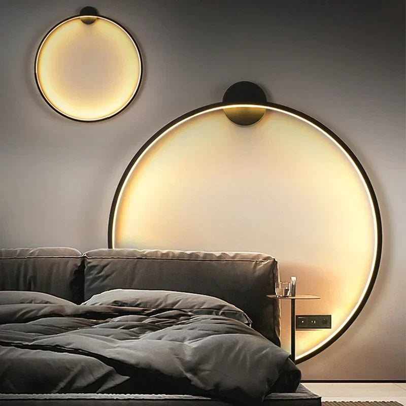 AuraCircle – Minimalistische runde Wandleuchte 2