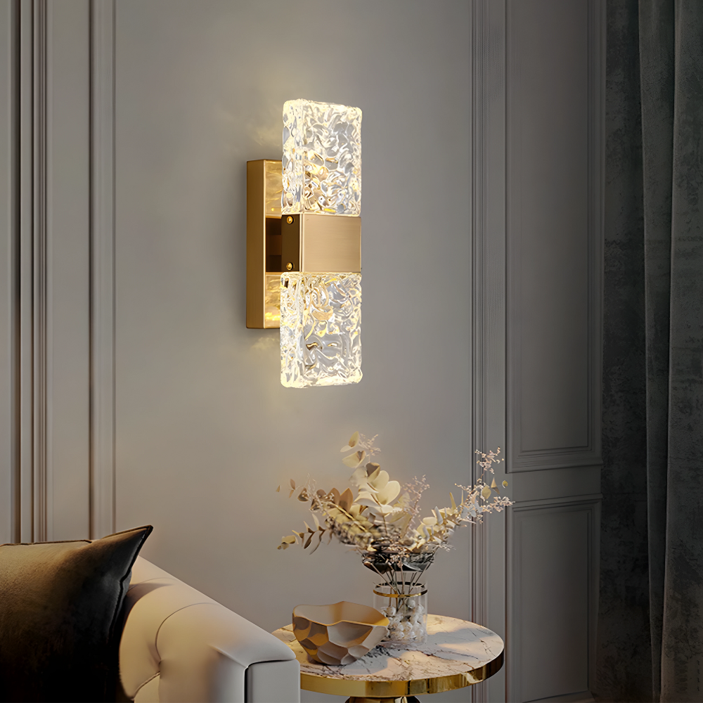 StrahlGlas | Lámpara de cristal elegante para iluminación ambiental de pared