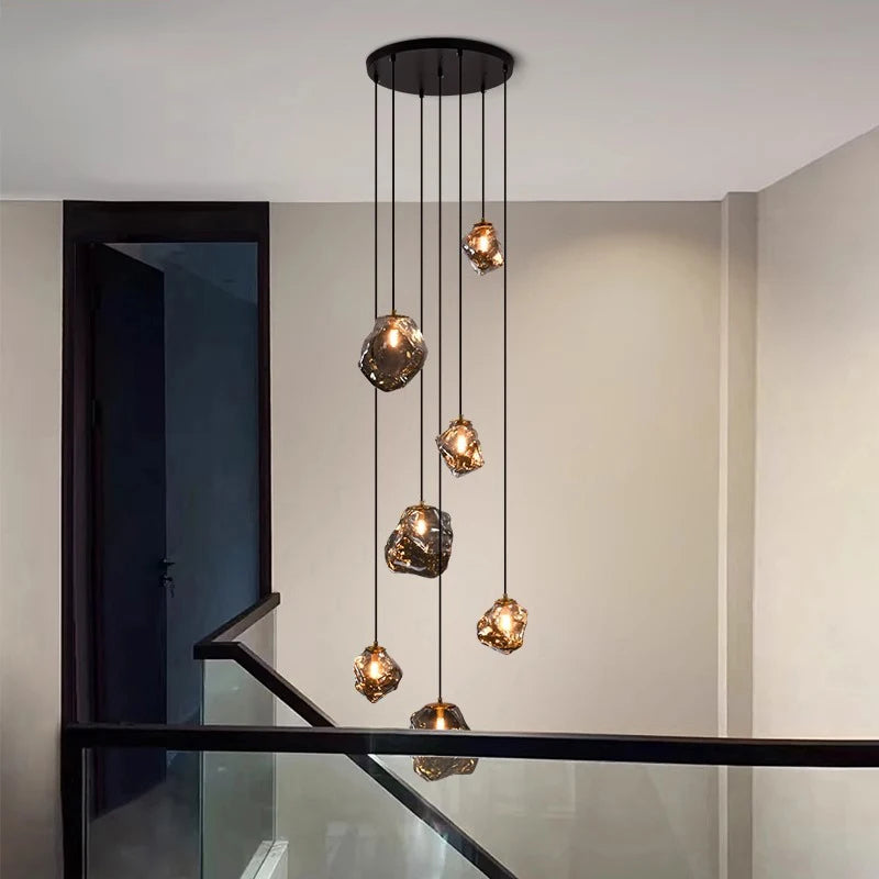 Aurifera | Skandinavischer Villa-Treppenkronleuchter für anspruchsvolles Interieur 2