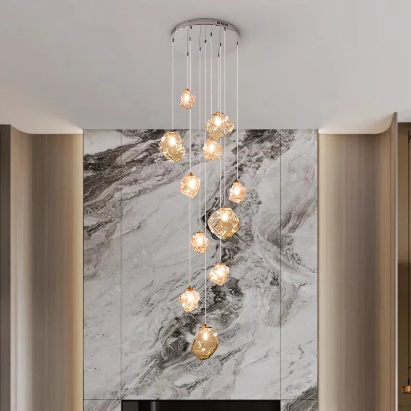 Aurifera | Skandinavischer Villa-Treppenkronleuchter für anspruchsvolles Interieur 3