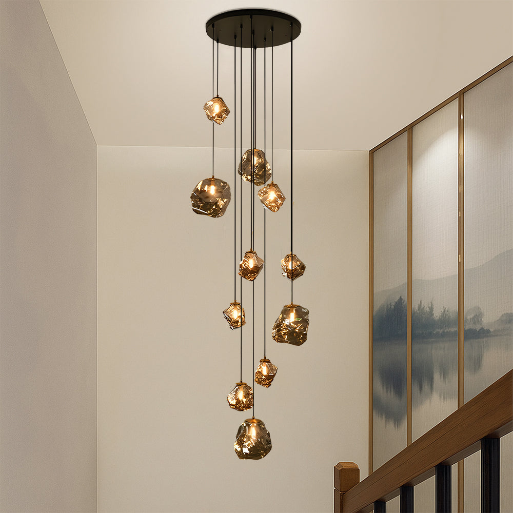 Aurifera | Skandinavischer Villa-Treppenkronleuchter für anspruchsvolles Interieur 4