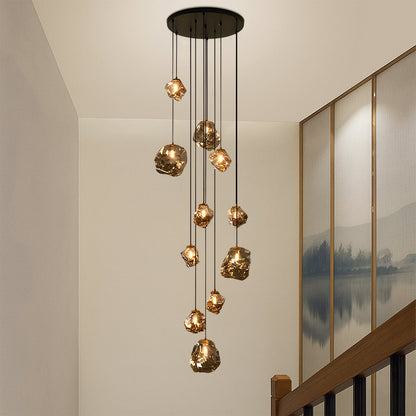 Aurifera | Skandinavischer Villa-Treppenkronleuchter für anspruchsvolles Interieur 4