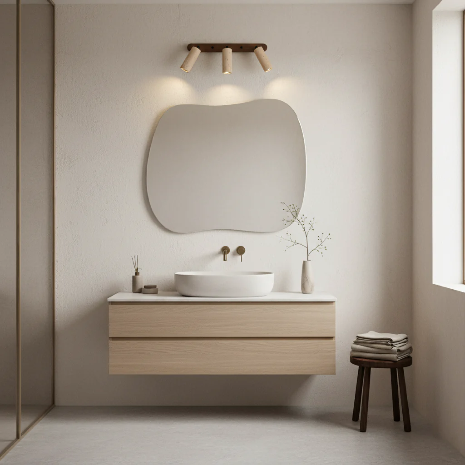 Aurivon | Minimalistische schwenkbare Wandleuchte aus Travertin für Retro-Eleganz 2