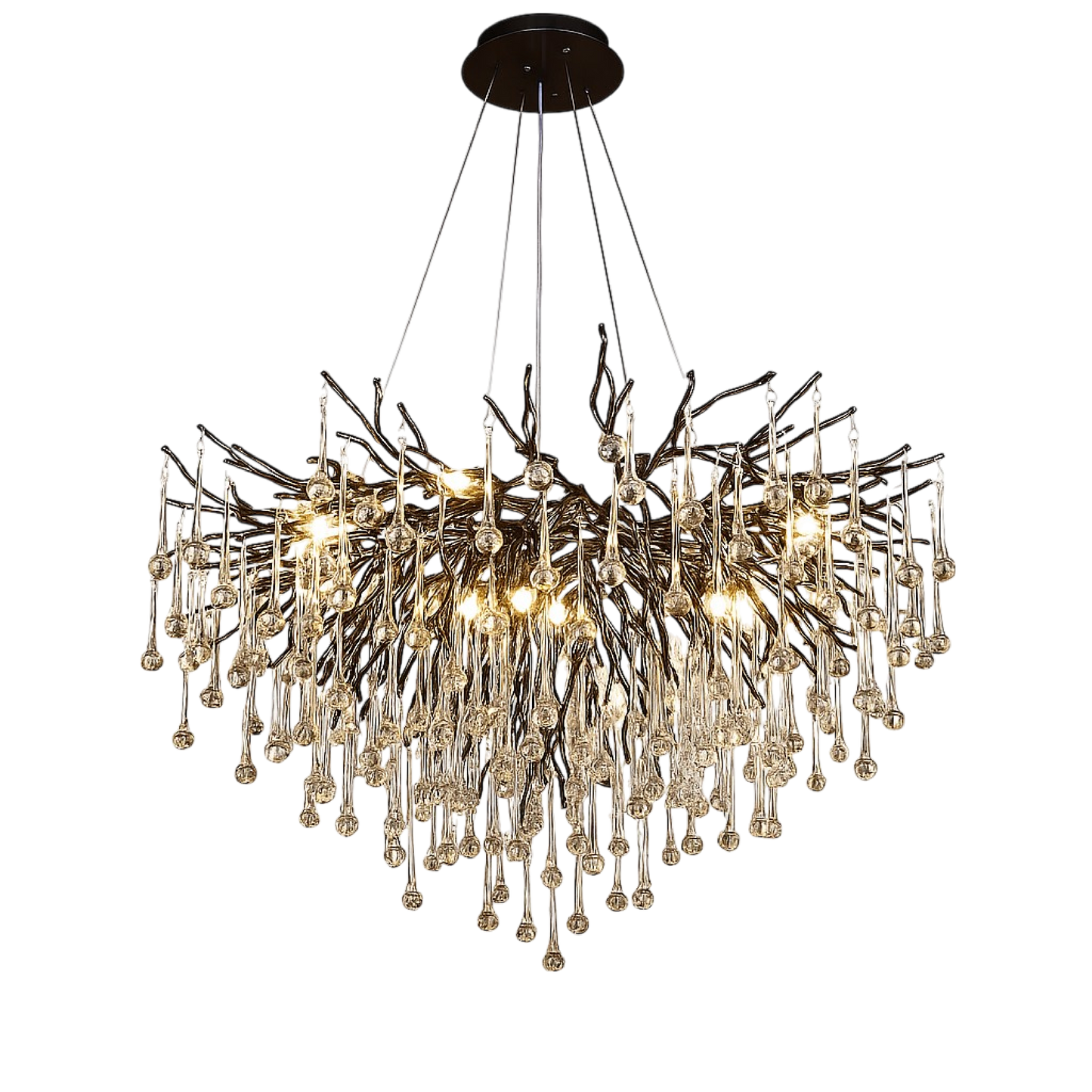 Auronix | Luxuriöser schwarzer Regentropfen-Kronleuchter für moderne Eleganz 0