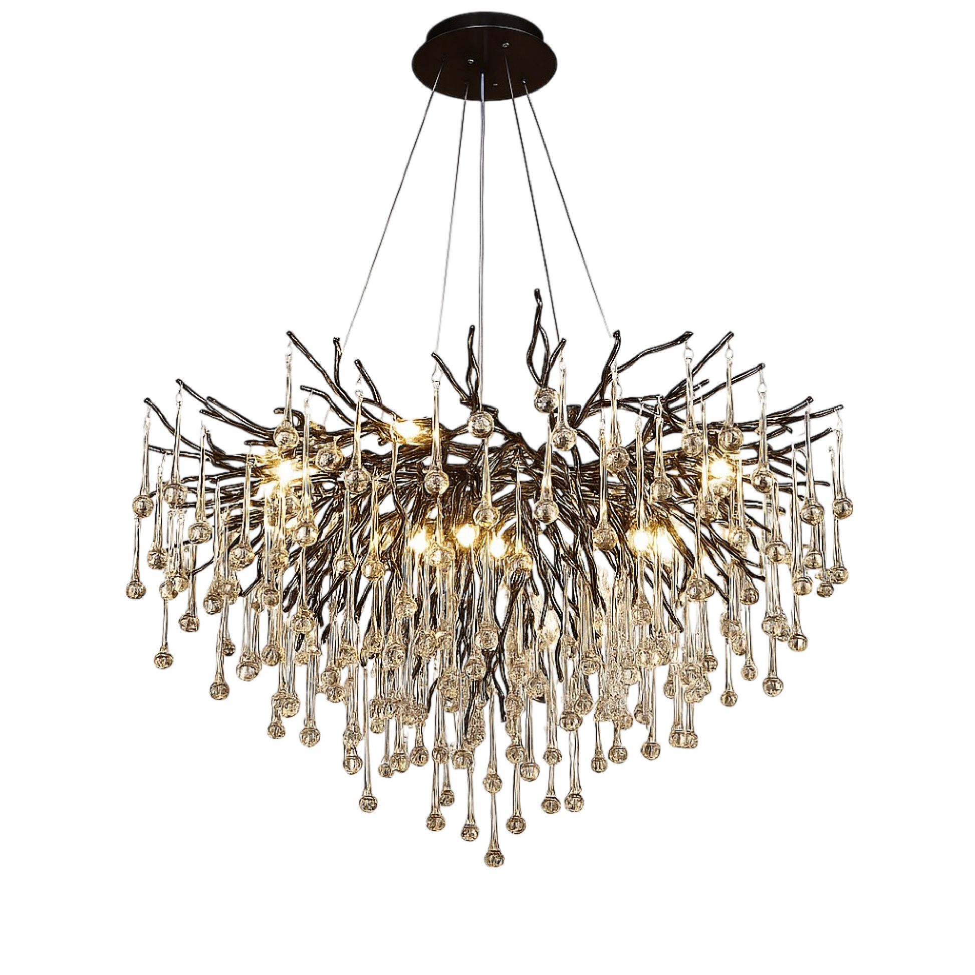 Auronix | Luxuriöser schwarzer Regentropfen-Kronleuchter für moderne Eleganz 0