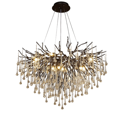 Auronix | Luxuriöser schwarzer Regentropfen-Kronleuchter für moderne Eleganz 0