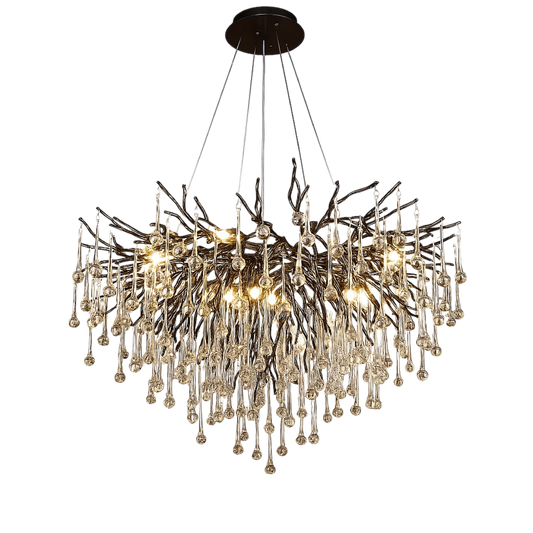 Auronix | Luxuriöser schwarzer Regentropfen-Kronleuchter für moderne Eleganz 0