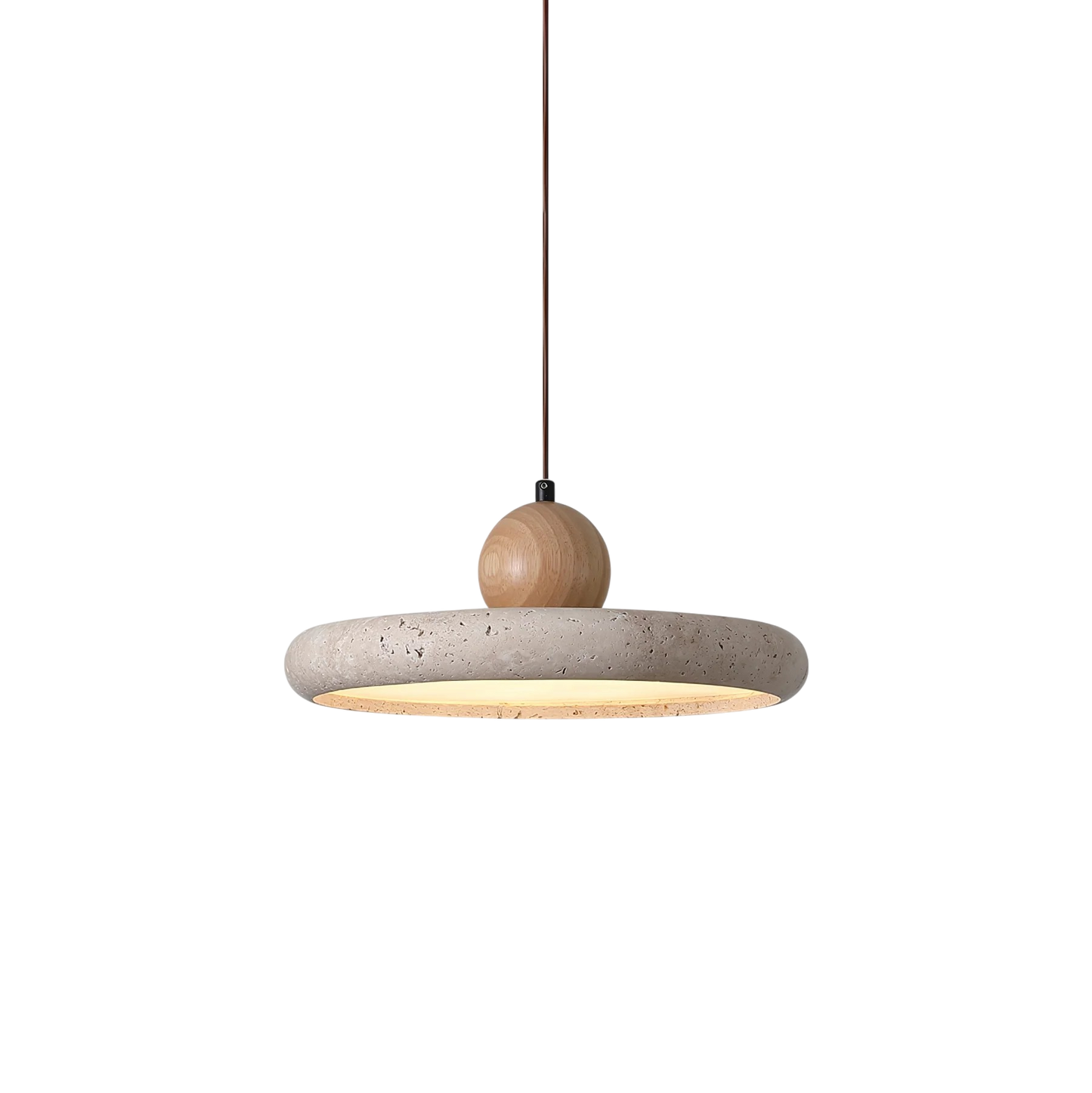 Aurvra | Moderne, schlichte Hängelampe aus Travertinholz 0