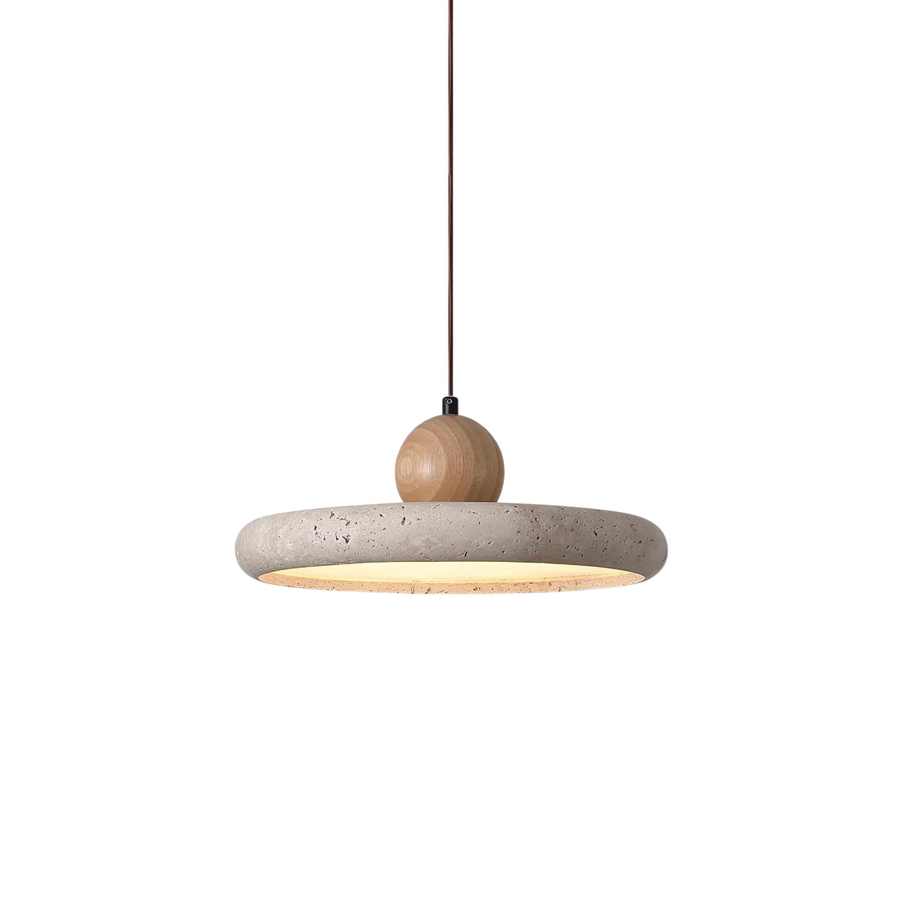 Aurvra | Moderne, schlichte Hängelampe aus Travertinholz 0