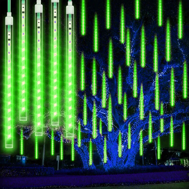 Außenbeleuchtung LED Wasserfall Tropfen Wasserdicht für Garten und Terrasse 10