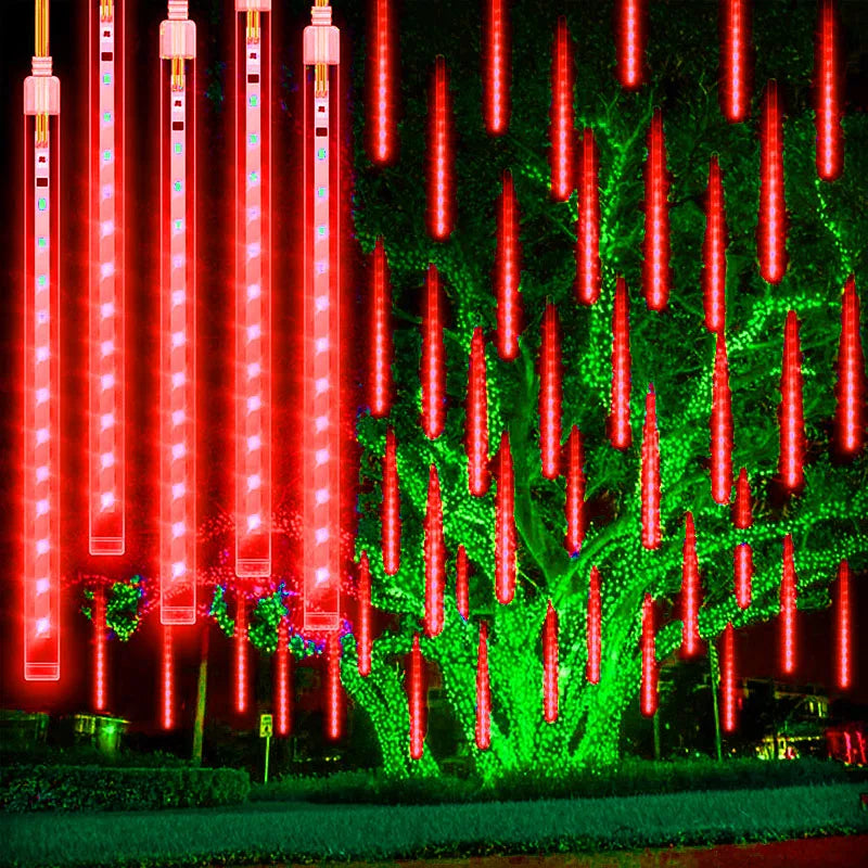 Außenbeleuchtung LED Wasserfall Tropfen Wasserdicht für Garten und Terrasse 11