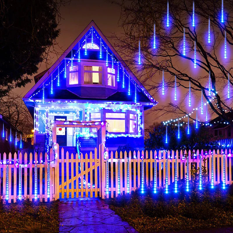 Außenbeleuchtung LED Wasserfall Tropfen Wasserdicht für Garten und Terrasse 4
