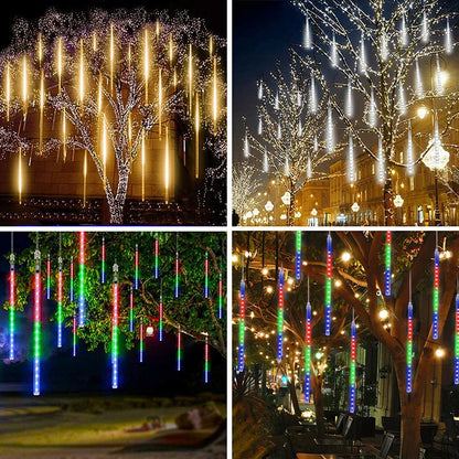 Außenbeleuchtung LED Wasserfall Tropfen Wasserdicht für Garten und Terrasse 5
