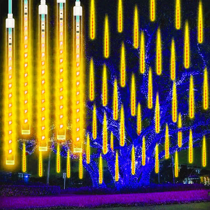Außenbeleuchtung LED Wasserfall Tropfen Wasserdicht für Garten und Terrasse 6