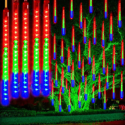 Außenbeleuchtung LED Wasserfall Tropfen Wasserdicht für Garten und Terrasse 7