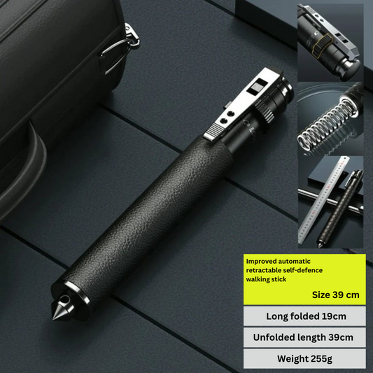 Automatic walking stick for self-defense – safety for every adventure