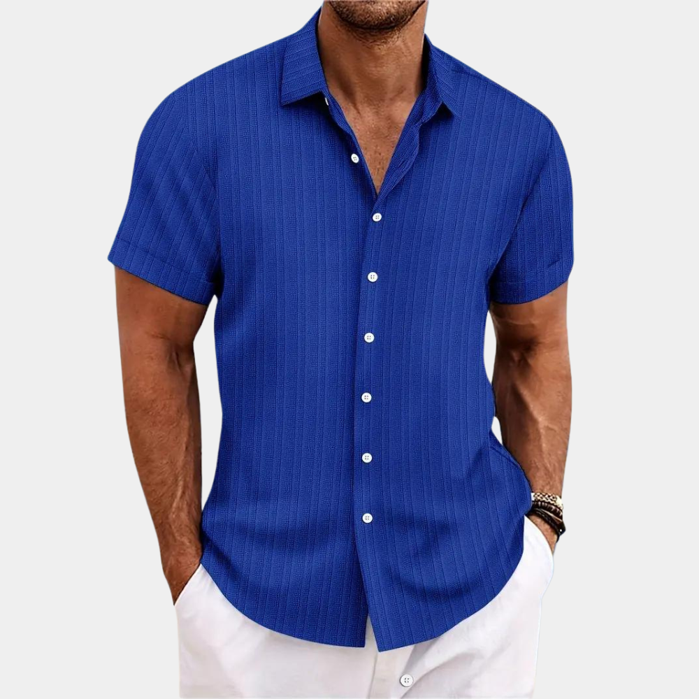 Herrenhemd Atmungsaktiv Leinen Langarm Stilvoll Sommer in Weiß Hellblau Dunkelblau Schwarz Beige-3