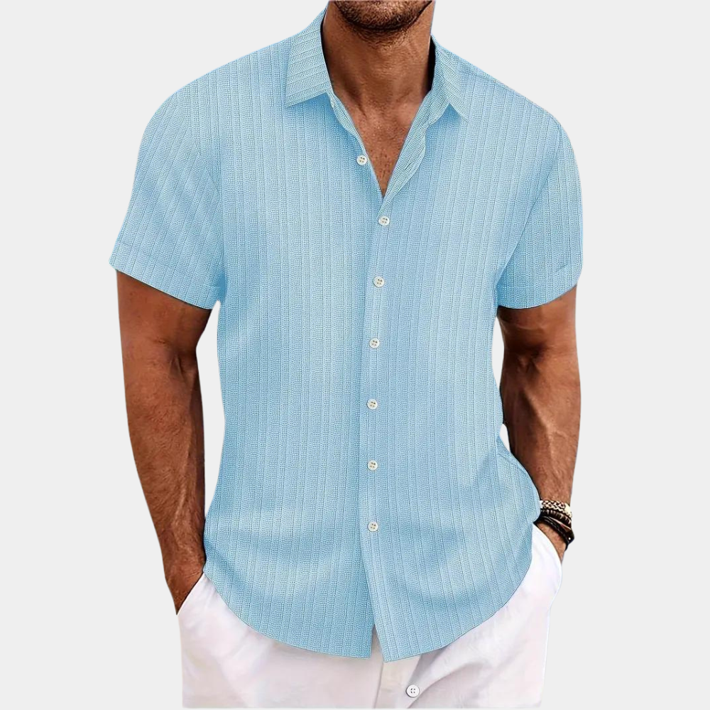 Herrenhemd Atmungsaktiv Leinen Langarm Stilvoll Sommer in Weiß Hellblau Dunkelblau Schwarz Beige-2