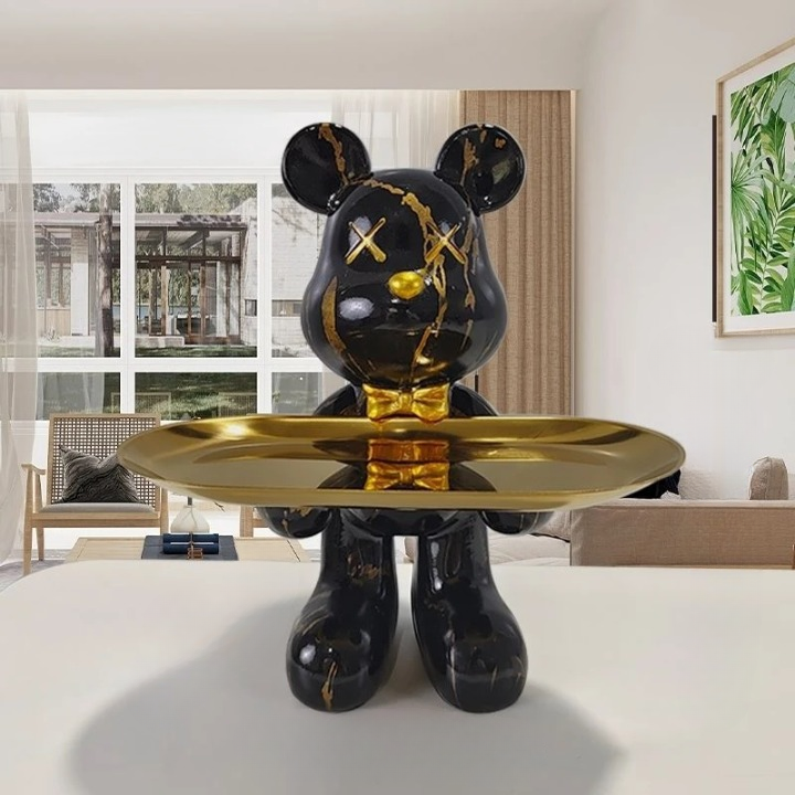 BearCraft – Bärenstatue mit Tablett 0
