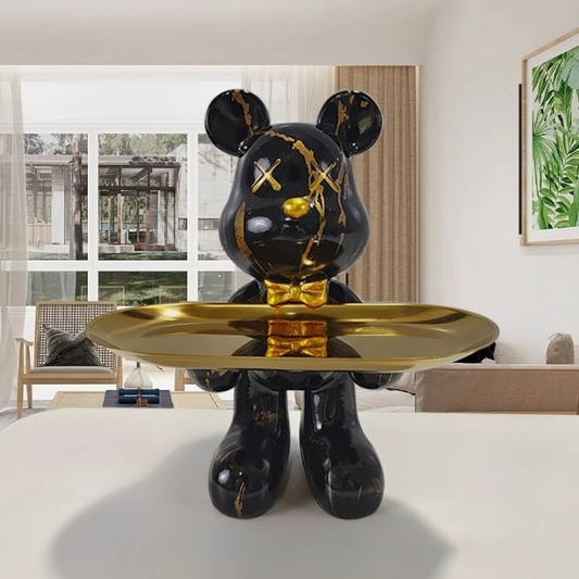 BearCraft – Bärenstatue mit Tablett 0