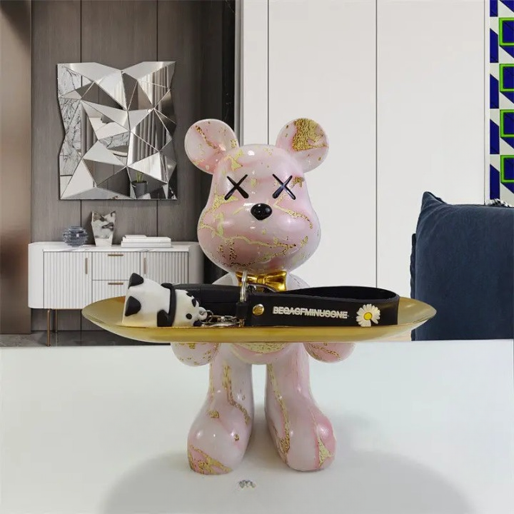 BearCraft – Bärenstatue mit Tablett 2