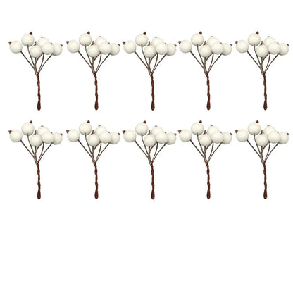 Beerenpracht | Luxuriöses Weihnachtsbeeren-Imitat-Paket 6