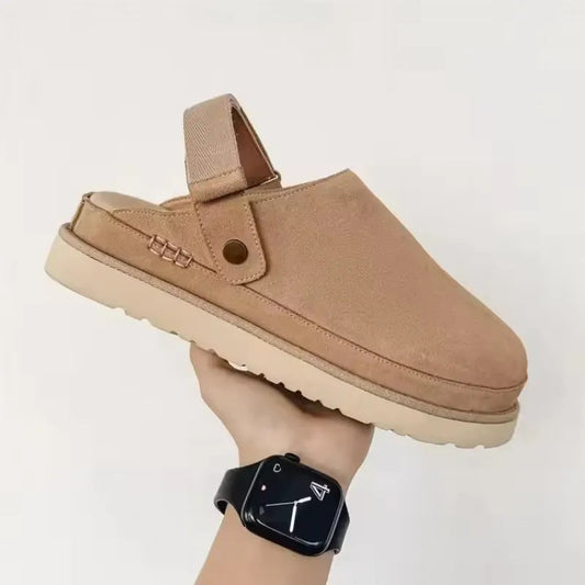 Beige CozyFluff Plateau-Hausschuhe – Plüsch-Hausschuhe für Damen im Winter und für die Freizeit 0