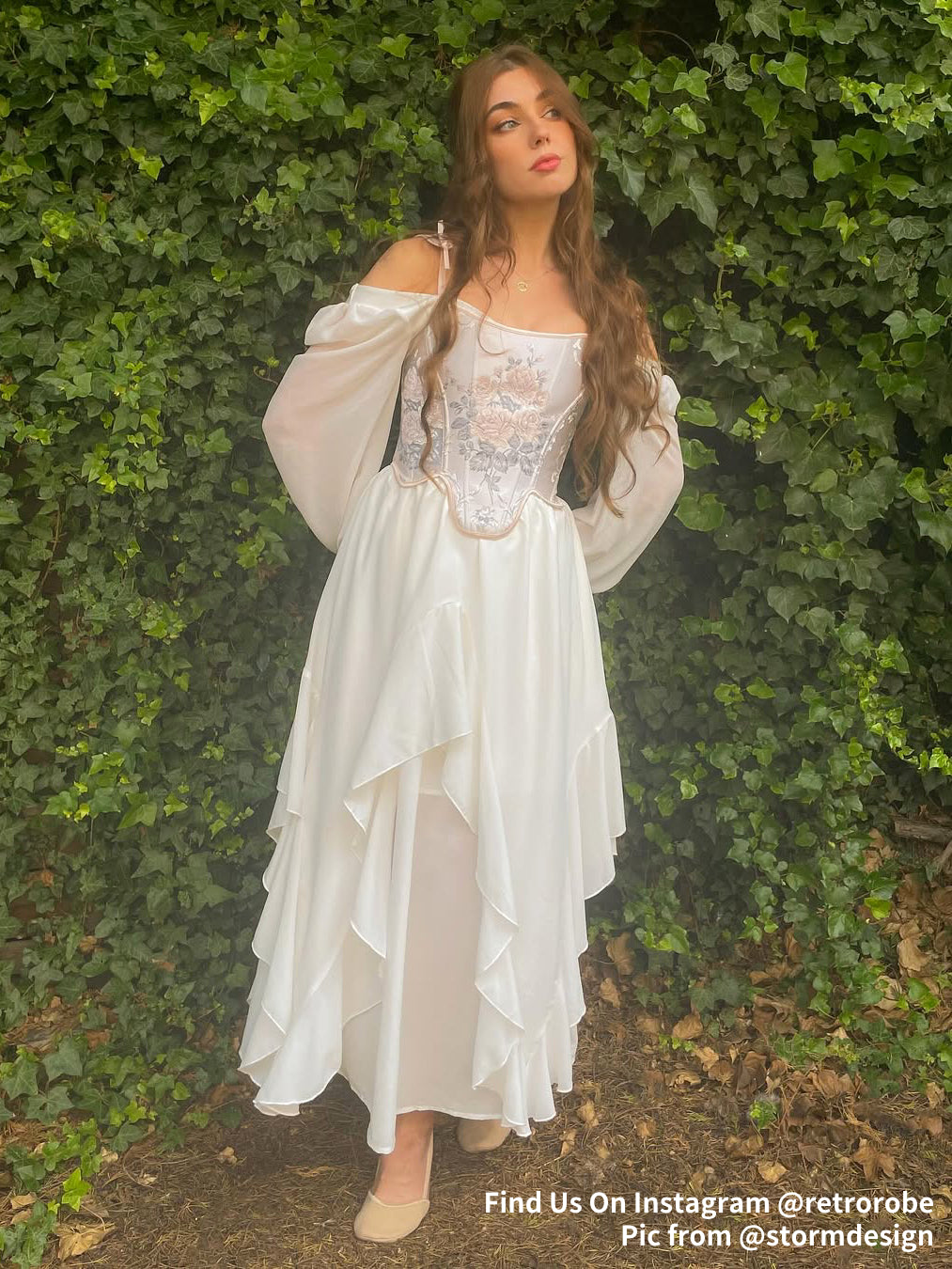 Besticktes Blumenkorsett im Fairycore-Stil 4
