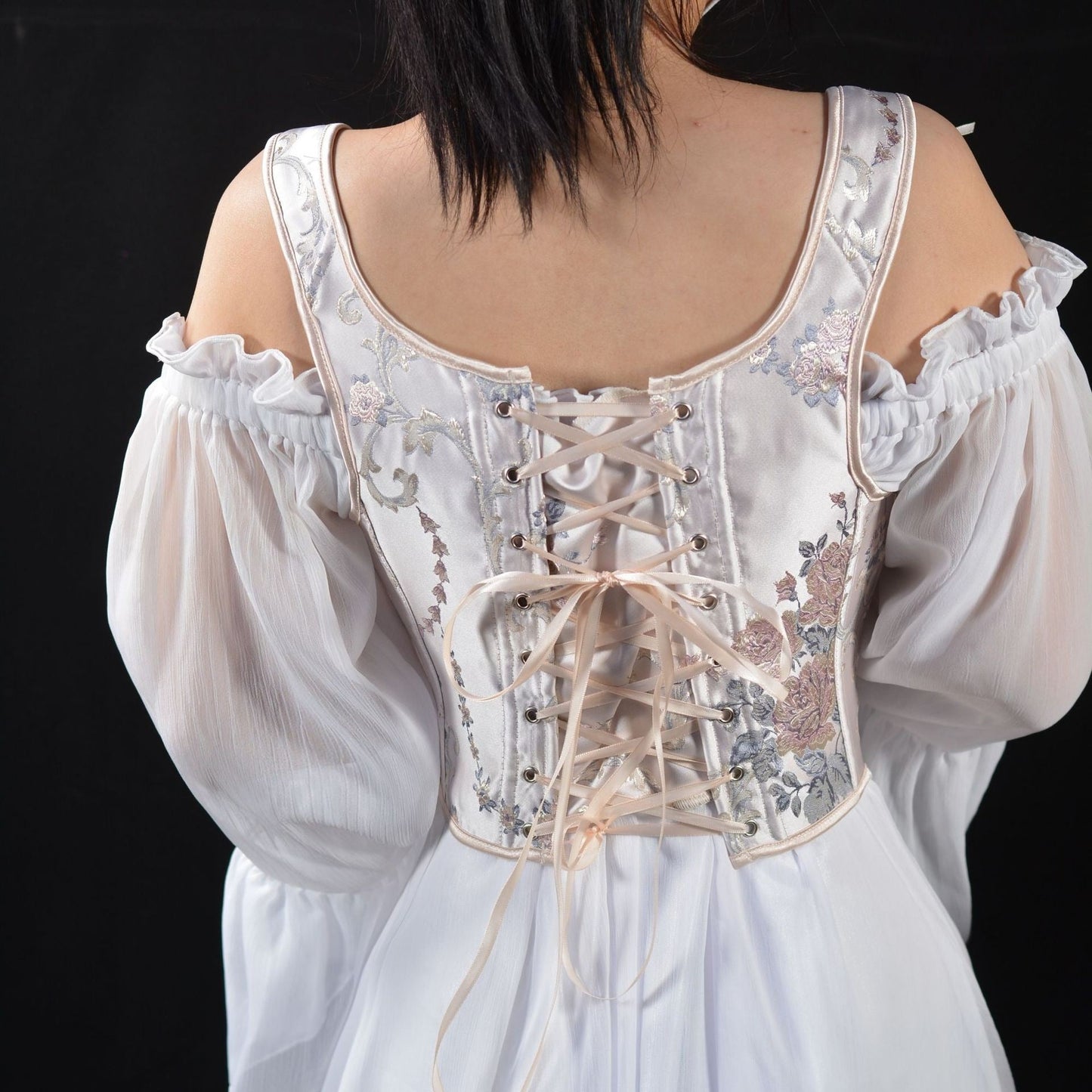Besticktes Blumenkorsett im Fairycore-Stil 5